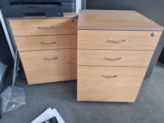 2x Matching Office Mobile Drawer Units