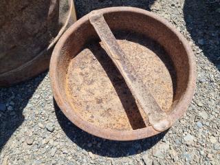 3 Antique Milk Urns