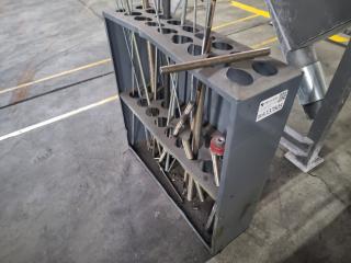 Industrial Storage Rack with Threaded Rods