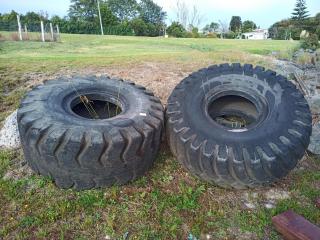 2 Large Loader Tires