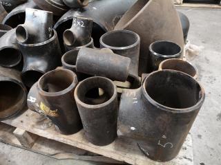 Large Lot of Assorted Water Pipe Fittings, Elbows, T-Couplings, & More