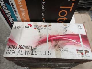 600x300mm Ceramic Wall Tiles, 6.3m2 Coverage