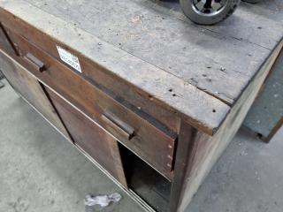 Vintqge Wooden Workbench
