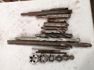 Assorted Mill Drill Bits, Tap & Die Units, Boring Bars & More