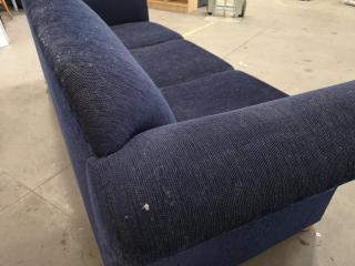 3-Seater Sofa, Dark Blue Fabric