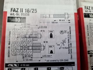 77x Fischer Bolt Anchors type FAZ II 16/25