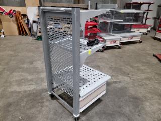 Mobile Adjustable Retail Shelving Unit, Faulty castor