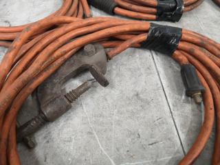 5x Assorted Welding Cables