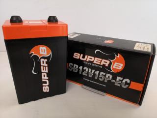 Super B 13.2V, 15Ah Rechargeable Lithium Battery