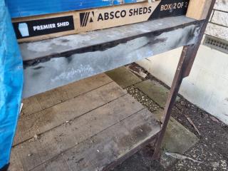 Workbench with Attached Outdoor Roof Assembly