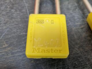 Master Lock Lockout Box w/ 8x Safety Lockout Padlocks + Key