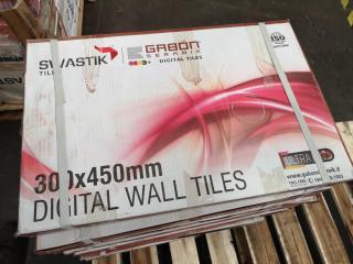 450x300mm Ceramic Wall Tiles, 7.29m2 Coverage