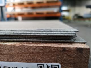 8x Galvanised Steel Sheets, 2440x1220x1.75mm Size
