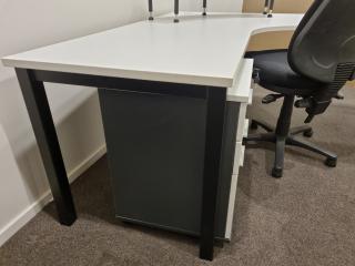 Office Corner Workstation Desk w/ Chair & More