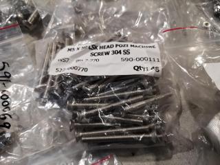 Assorted Stainless Steel Bolts, Nuts, Washers, Screws