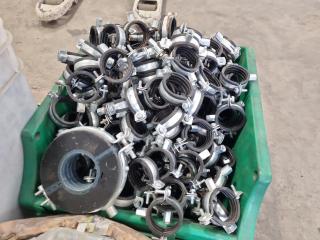 Pallet of Split Ring Rubber Lined Pipe Hangers, Bulk lot