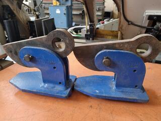 2x Titan Horizontal Plate Clamps, 3-Ton Capacity Combined