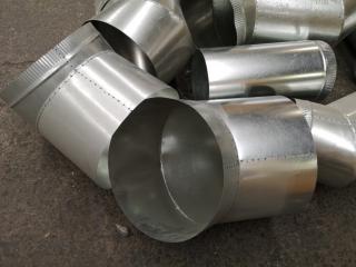 11x Assorted Galvanised Steel Flue Components