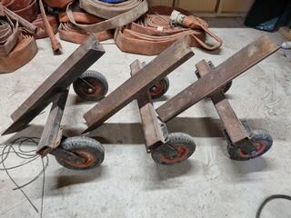 3x Material Transport Trollies