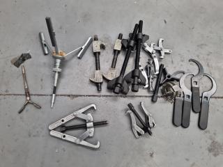 Assorted Pullers, Cylinder Polishers, Spring Clamps, & More