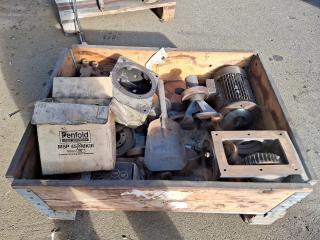 Crate of Assorted Machine Parts