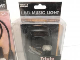 2x Mighty Bright LED Music Lights