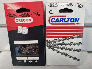 2x Replacement Chain Saw Chains, 0.325-058-76