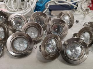 22x Flush Ceiling Halogen Lighting Units & More