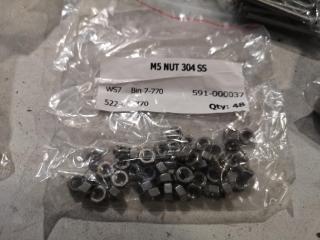 Assorted Stainless Steel Bolts, Nuts, Washers, Screws