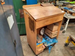 Mobile Wooden Standing Cabinet/Podium