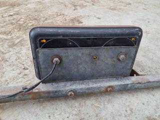 Orange 12V Lightbar on Vehicle Roof Rack Bar