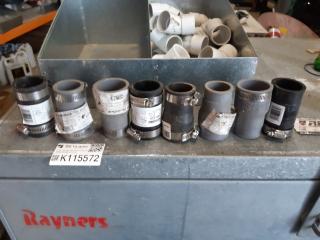 Tray of Assorted Couplings and PVC Joints