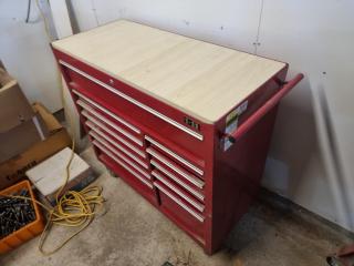 12 Drawer Superwide Tool Trolley with Ball Bearing Slides and Worktop.