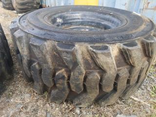 2x Commercial Tyres w/ Wheels, 16.5" Rims
