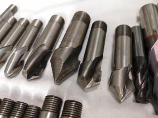28x Assorted Tapered, Ball, & Square End Mill Bits, Imperial Sizes