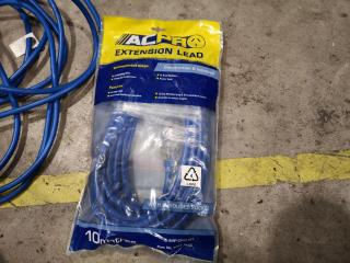 4x 15A Single Phase Workshop Extension Power Leads Cords