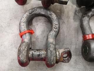 4x Assorted Lifting Bow Shackles