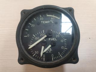 Aircraft Temperature and Fuel Pressure Gauge