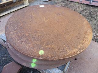 3x Heavy Steel Disks, 27mm Thick, 1100mm Dia