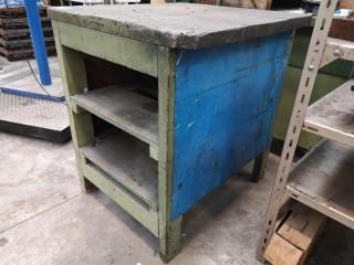 Small Vintage Heavy Workshop Workbench