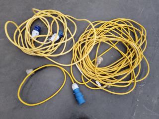 16A and 10A Power Extension Cord Leads + Adapter