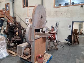 Large Vintage 3 Phase Industrial Band Saw