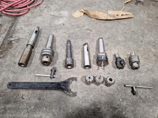 Assortment of Lathe and Drill Parts
