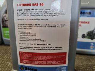 8x Assorted Bottles of 4-Stroke SAE30 Engine Oil