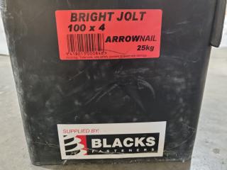 Bright Jolt 100x4mm Nails, Bulk 25kg Bucket