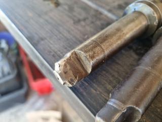 Assortment of 5 Morse Taper 4 Drill Bits