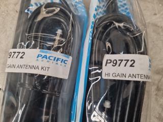 2x Pacific Aerials HI Gain Antenna Kits P9772
