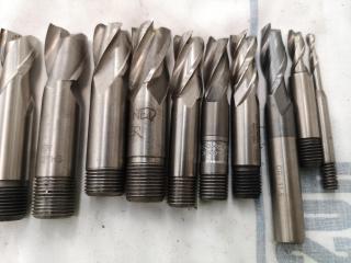 21x Assorted Ball, Square Edge, Rounded Edge & Finishing End Mill Bits