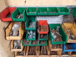 Wall Mounted Storage Units (Assorted Nuts, Bolts Miscellaneous Parts)