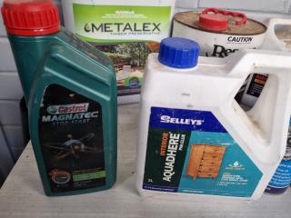 Assorted Trades Solvants, Sprays, Sealers, Epoxys & More